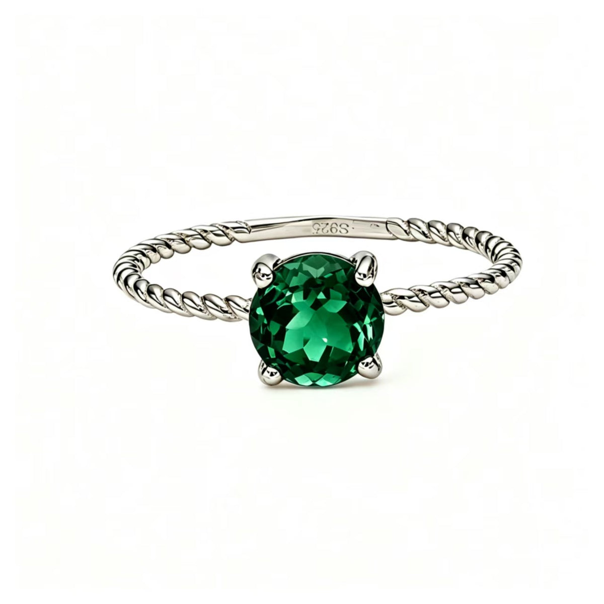 Twisted rope braided ring
