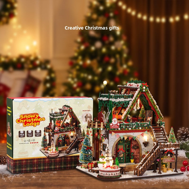 DIY Wooden Christmas House Ornament