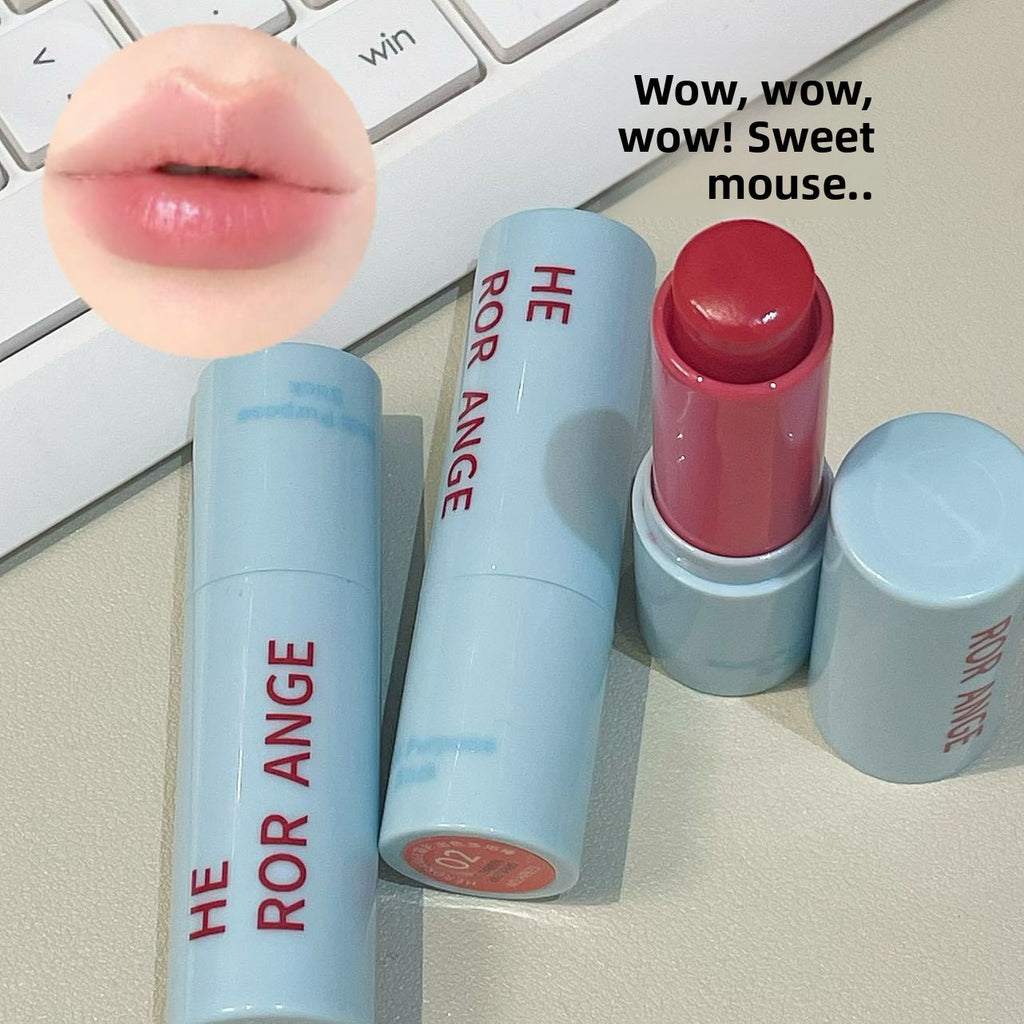 Clear and transparent water-sensitive stick high-gloss bright and tender blush lipstick teemdrop