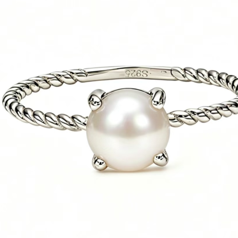 Twisted rope braided ring