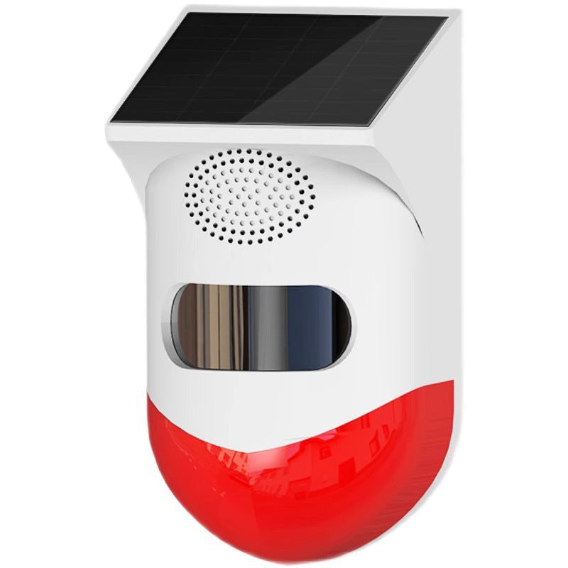Solar Outdoor PIR Motion Sensor Alarm with Remote Control and Siren teemdrop