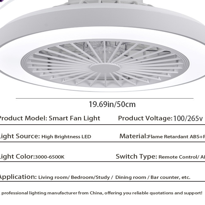 Modern  Smart Ceiling Fan Light