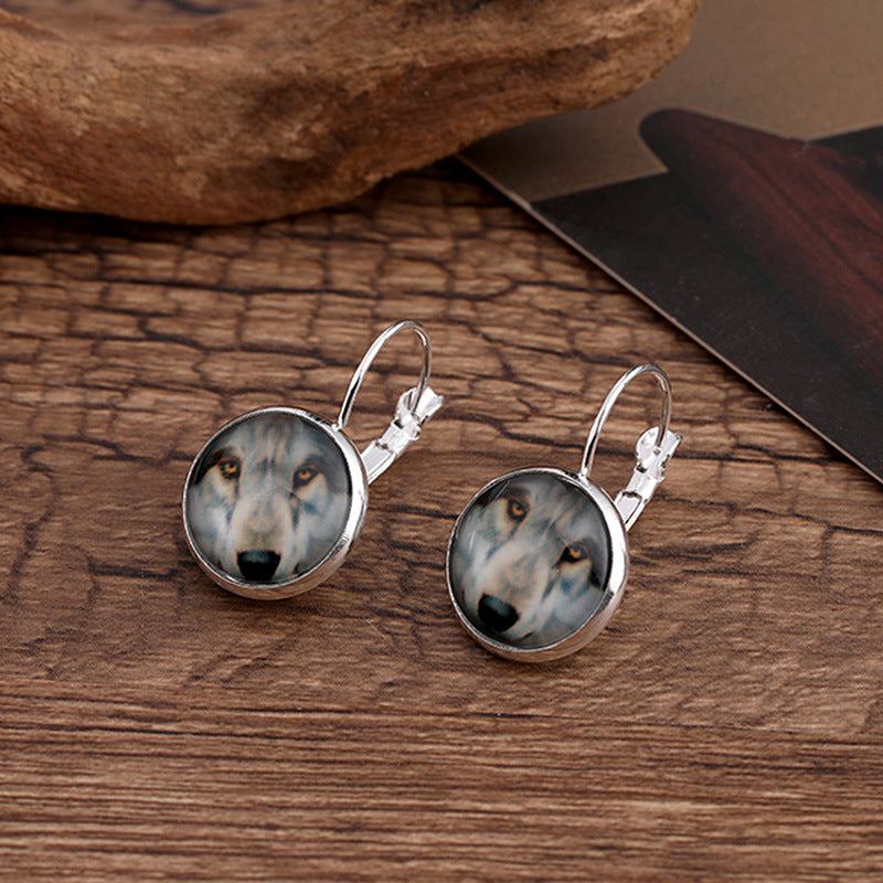 Creative Glass Earrings with Nature Patterns
