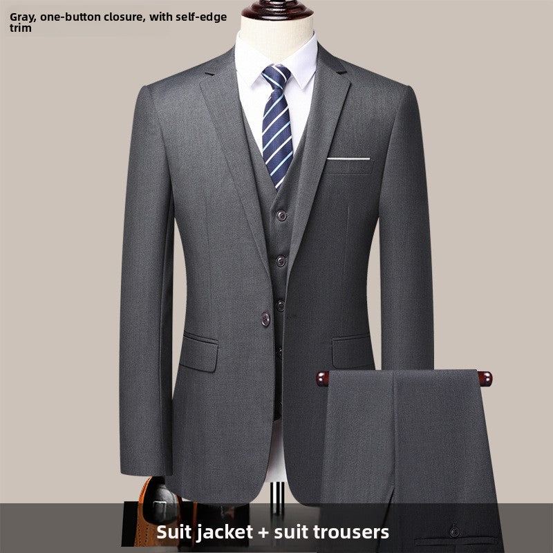 Men Slim Fit Notch Lapel Suit teemdrop