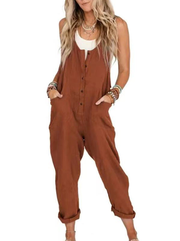 Relaxed and casual fashionable one-piece pants