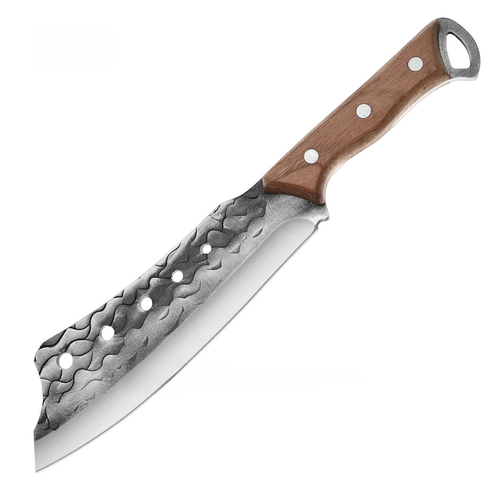 Hand-Forged Butcher Knife with Sheath