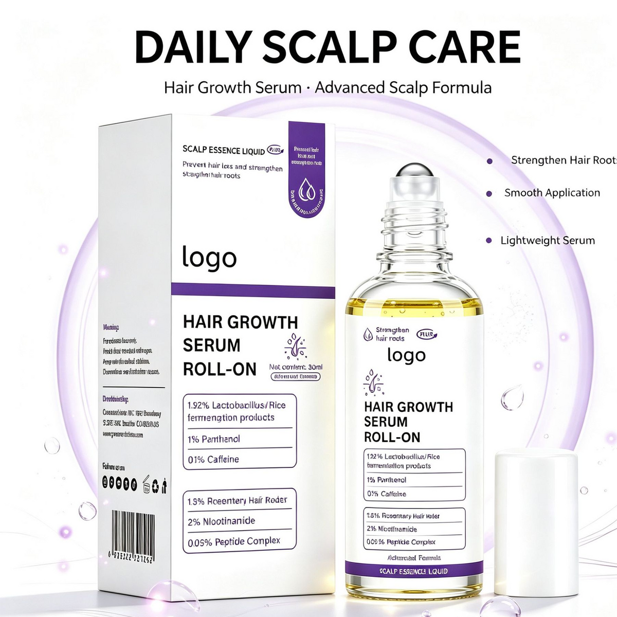 Rosemary Scalp Nourishment Roll-On Essence for Gentle Hair Care teemdrop