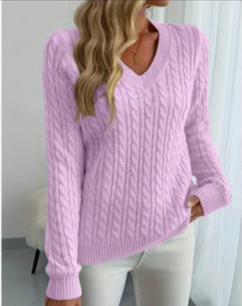 Crew-neck cable-knit sweater teemdrop