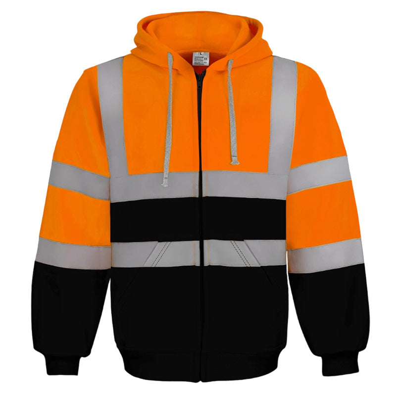 Reflective Hooded Fleece Sweatshirt