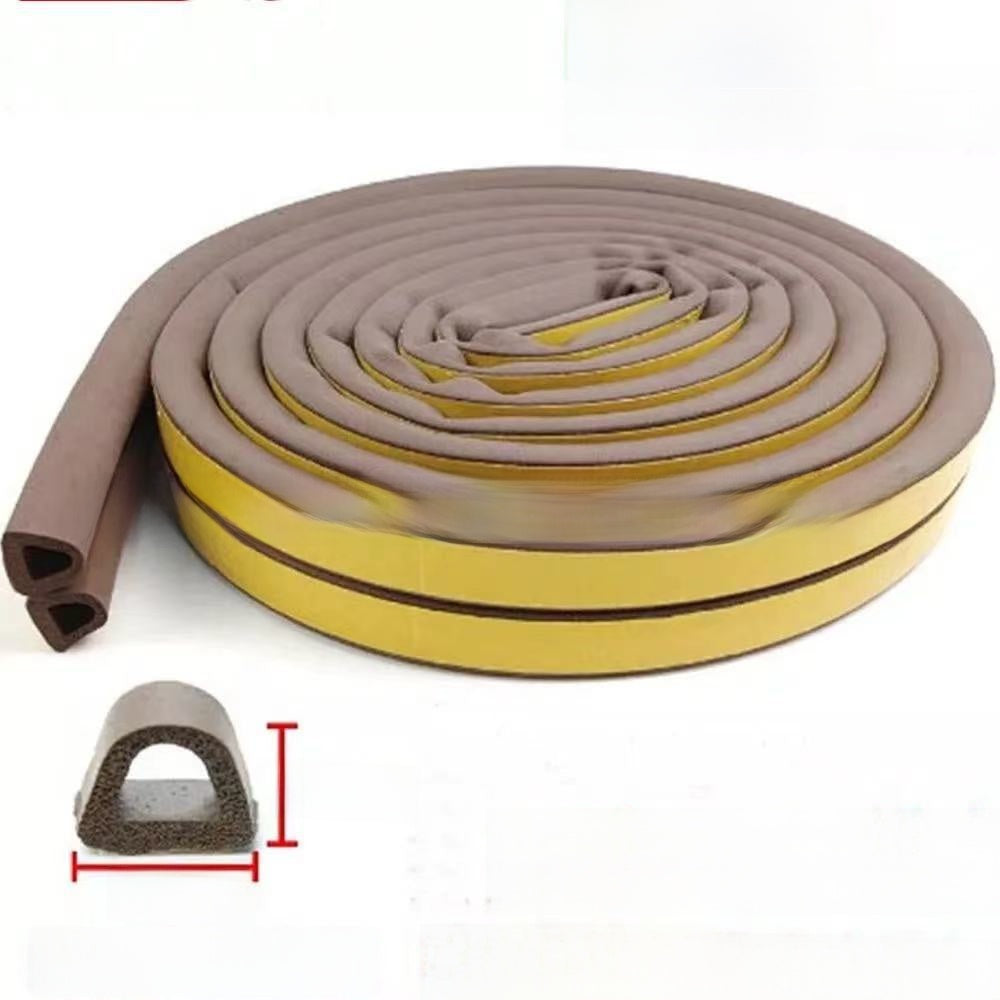 EPDM Foam Rubber Self-Adhesive Sealing Strip for Doors and Windows 6m Roll teemdrop