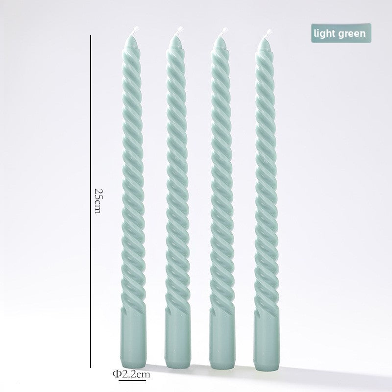 Vintage spiral long rod candle teemdrop