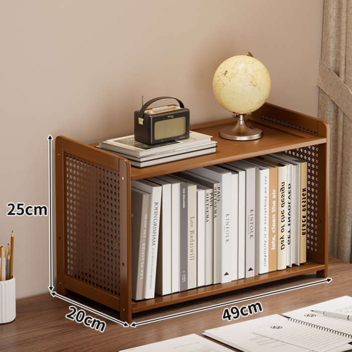 Minimalist Bamboo Multi-Layer Desktop Organizer Shelf teemdrop