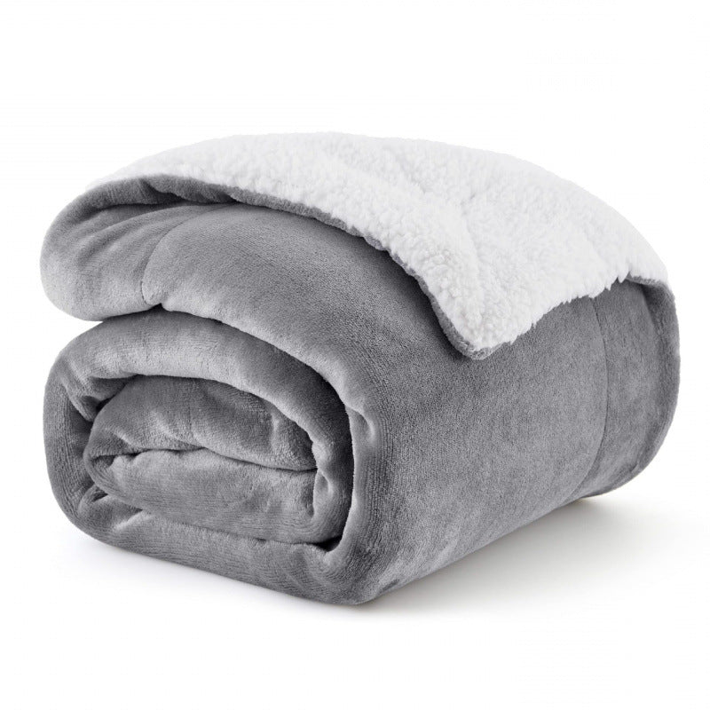 Double-Sided Warm Plush Flannel Blanket teemdrop