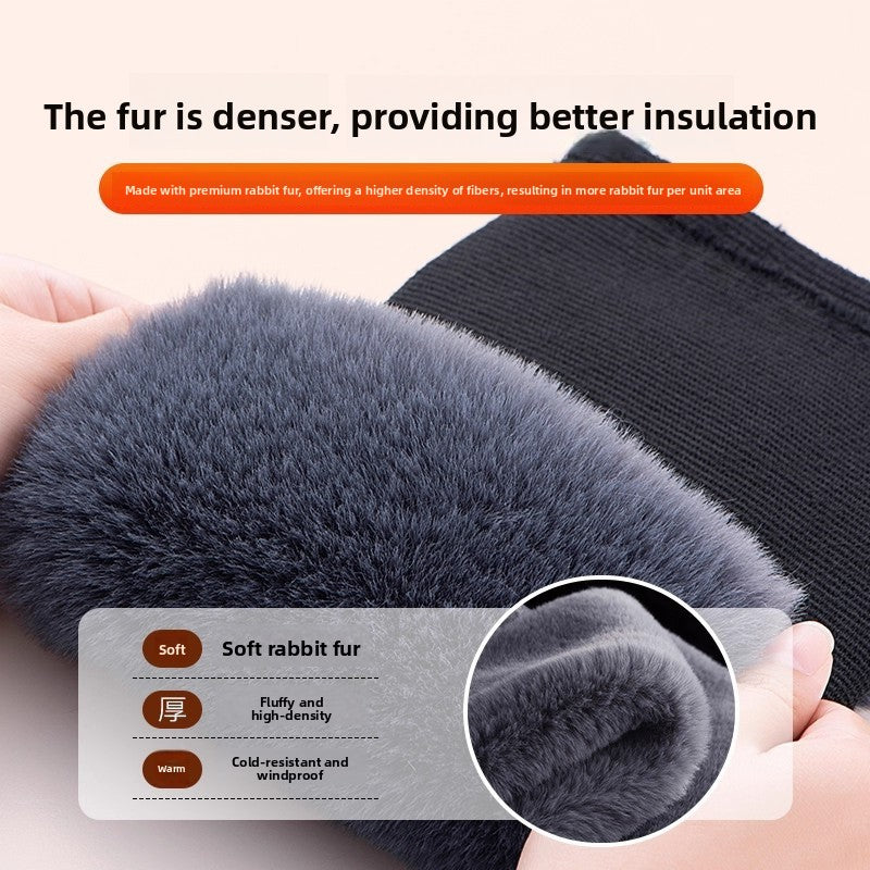 Winter warm rabbit fur knee cap? teemdrop
