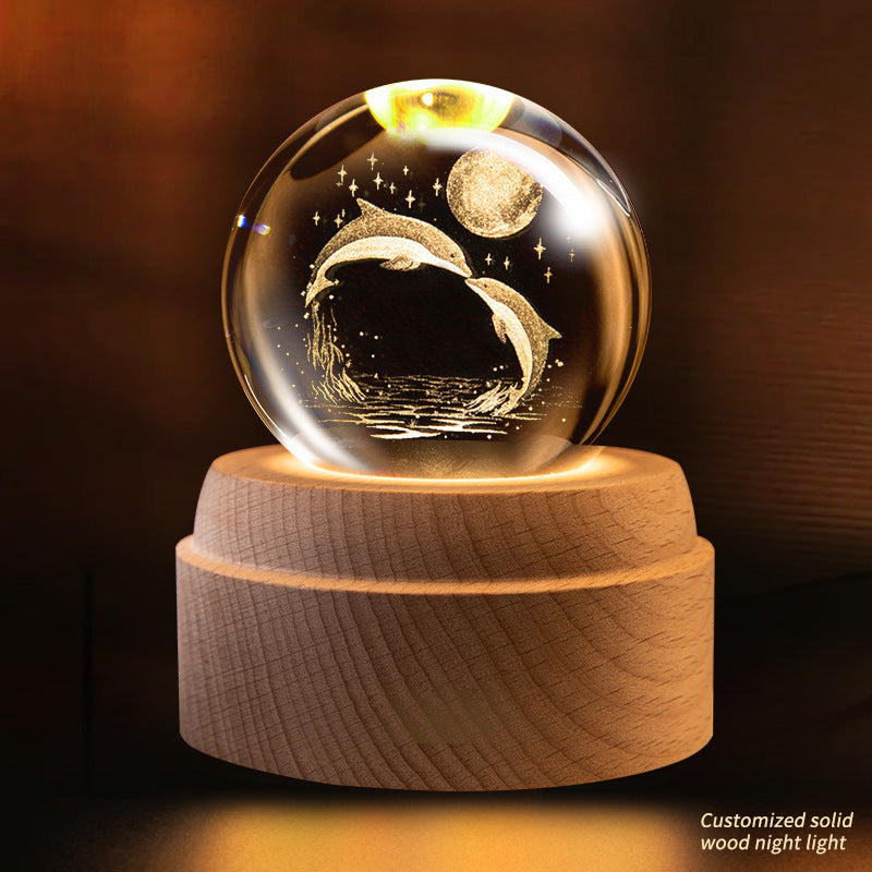 Rotating Crystal Ball Music Box