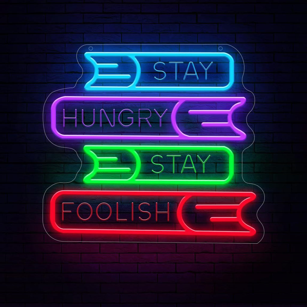 Dimmable LED Reading Neon Sign Wall Decor Light teemdrop