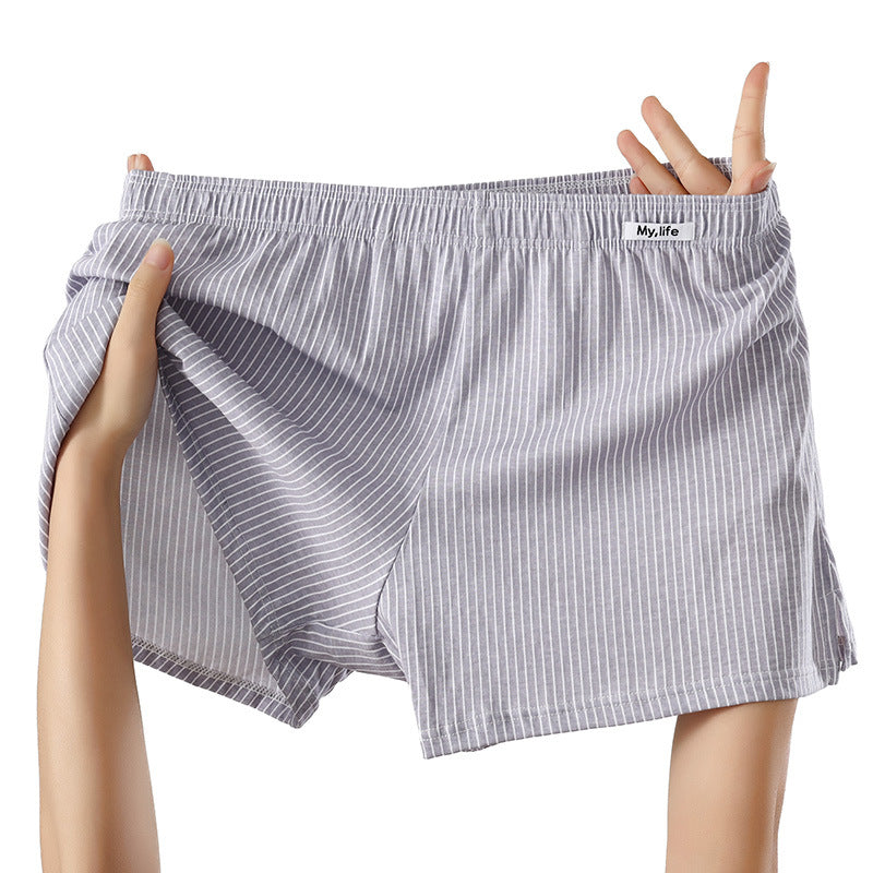 Men 100% Cotton Breathable Antibacterial Boxer Shorts teemdrop
