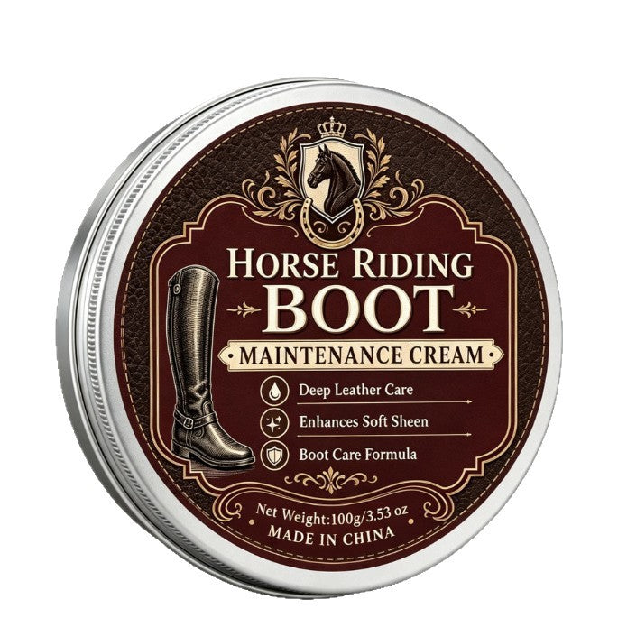 Equestrian Riding Boot Care Balm Leather Repair and Polishing Cream for Footwear Maintenance teemdrop