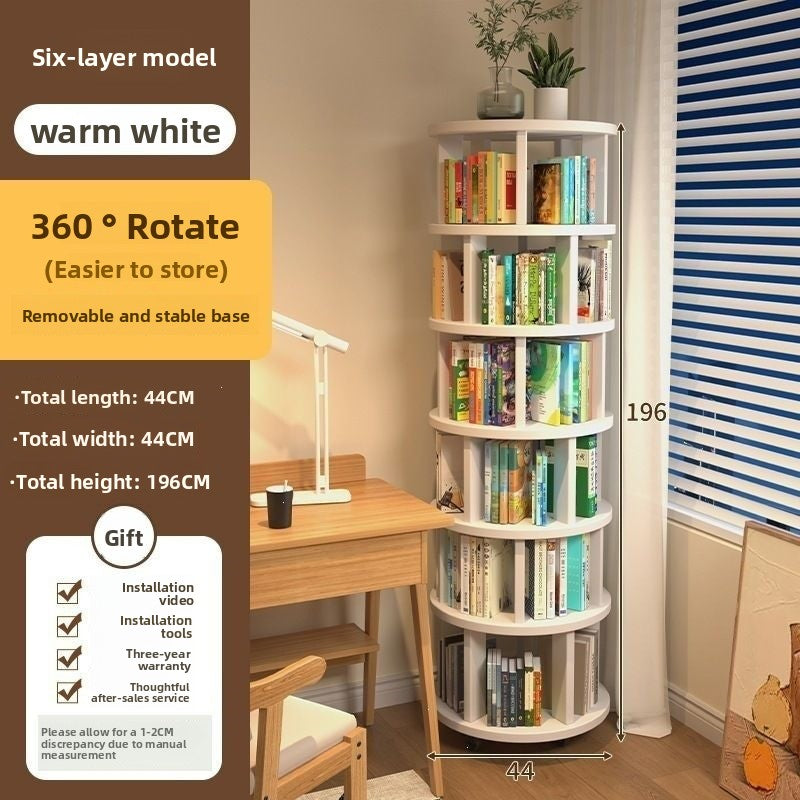 360-Degree Rotating Multi-Tier Bookshelf