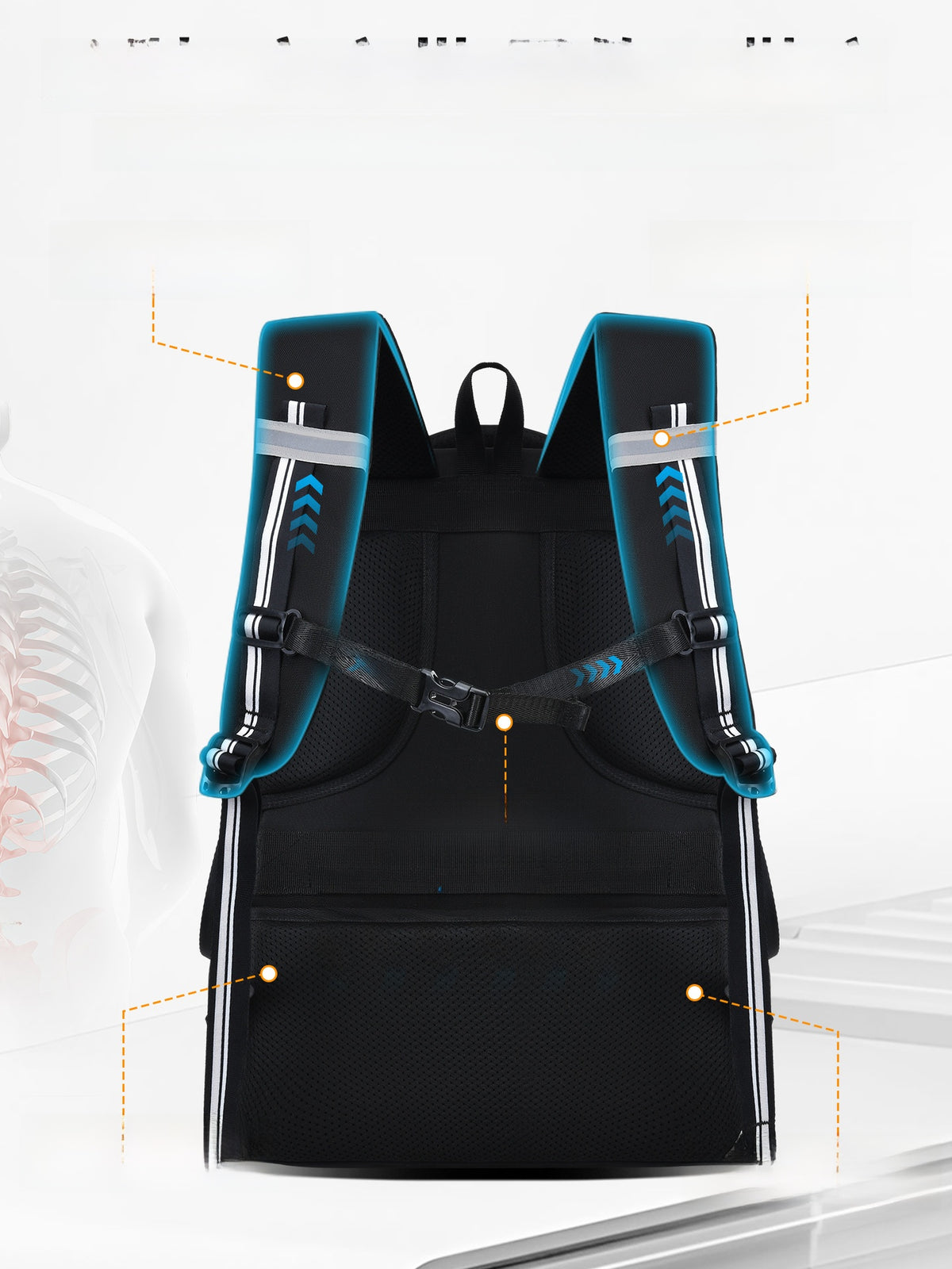 Spine-protecting school backpack for middle school students teemdrop