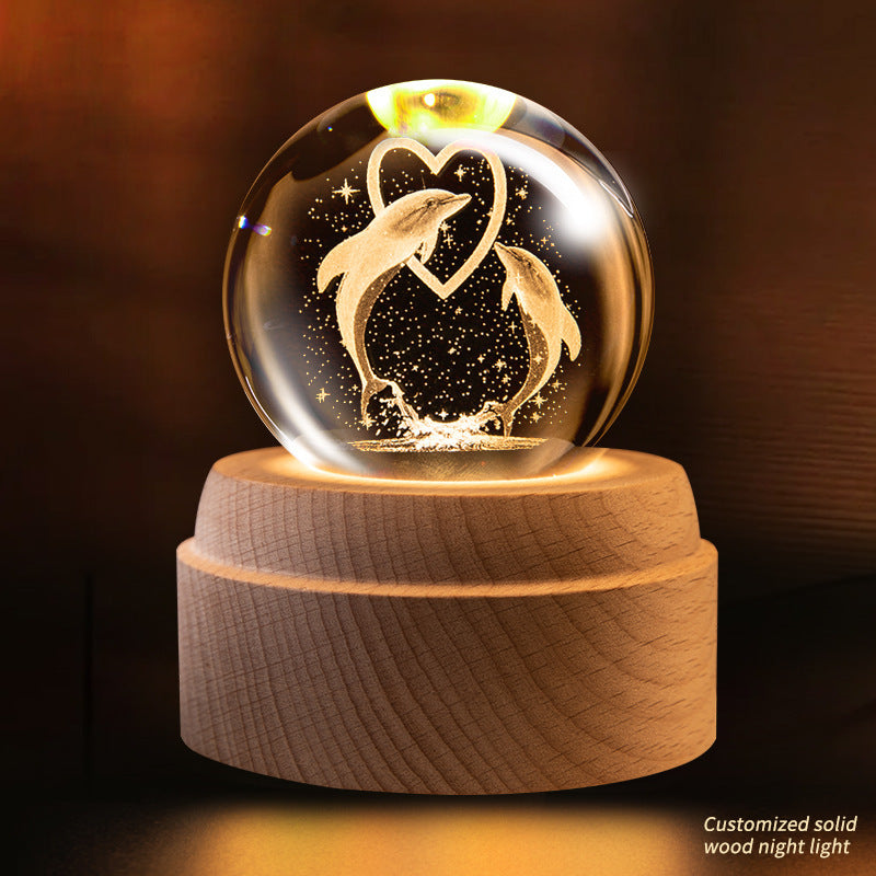 Rotating Crystal Ball Music Box