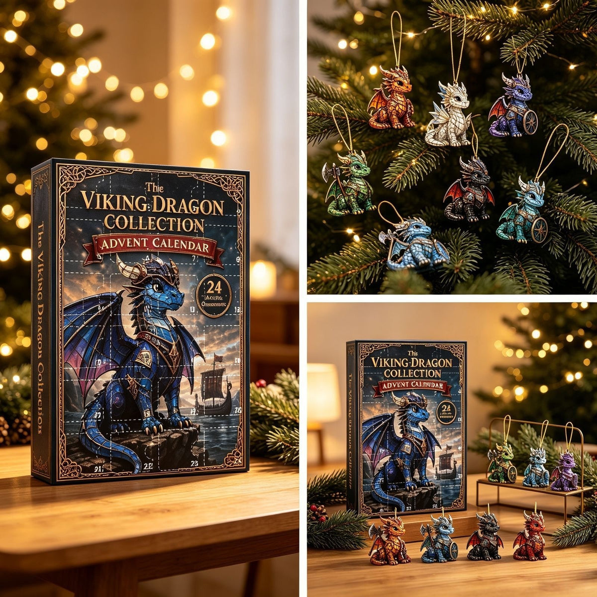 24-Day Dragon Ornament Christmas Countdown Blind Box