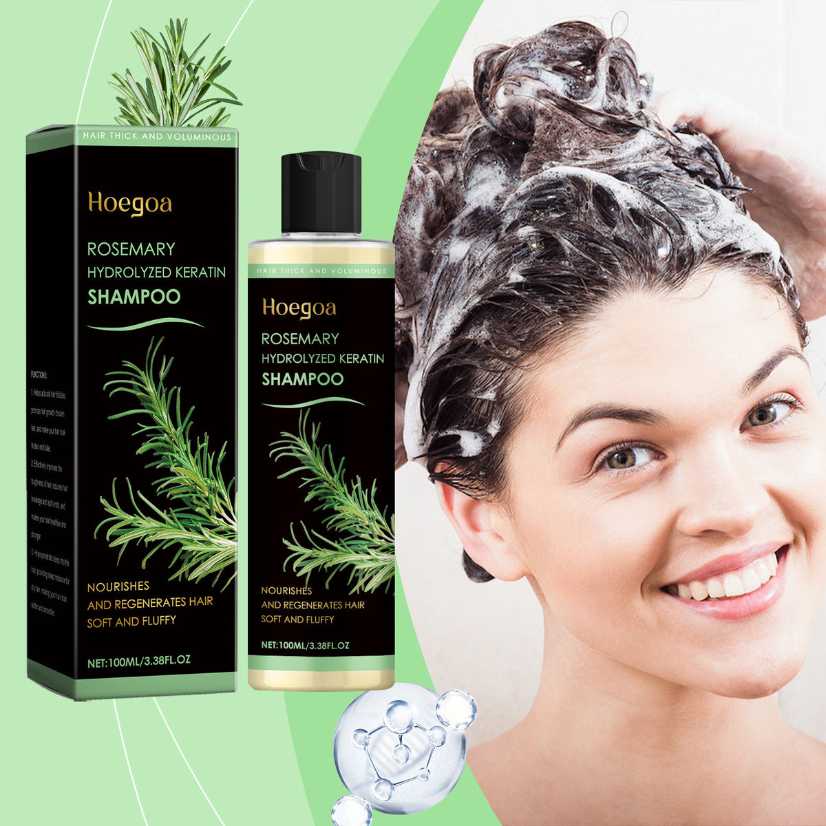 Hoegoa Rosemary Thickening Shampoo for Volumizing and Deep Repair 100ml teemdrop