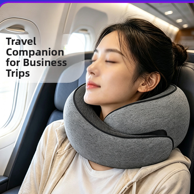 Memory Foam U-Shaped Travel Pillow teemdrop