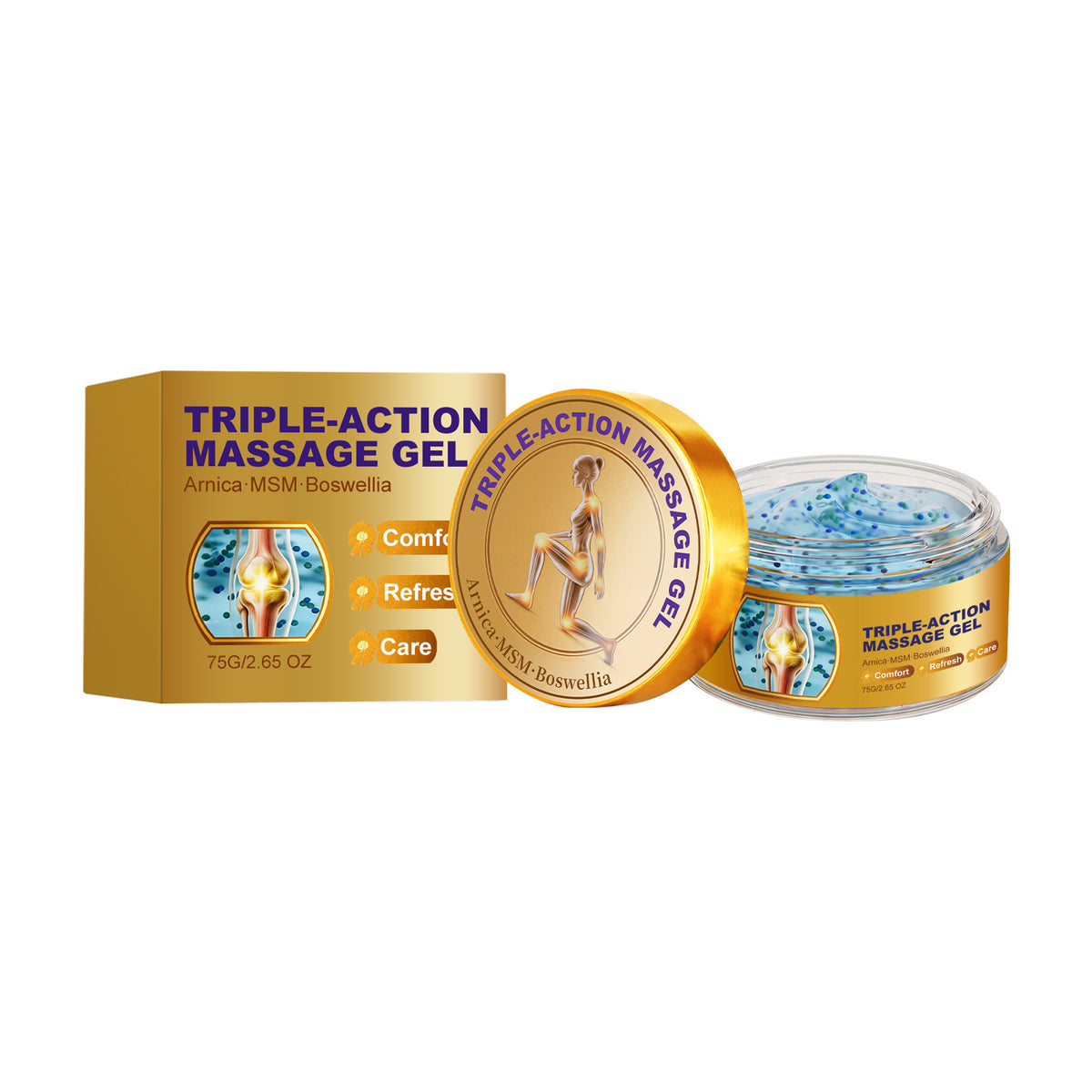Comfortable and cooling massage gel teemdrop