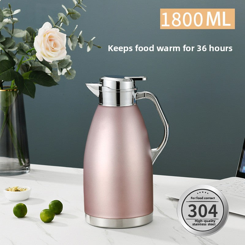 European Style Stainless Steel Vacuum Insulated Kettle teemdrop