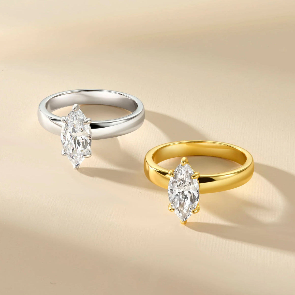 Wide Band Cubic Zirconia Gold Plated Ring