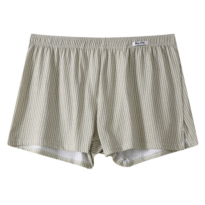 Men 100% Cotton Breathable Antibacterial Boxer Shorts teemdrop