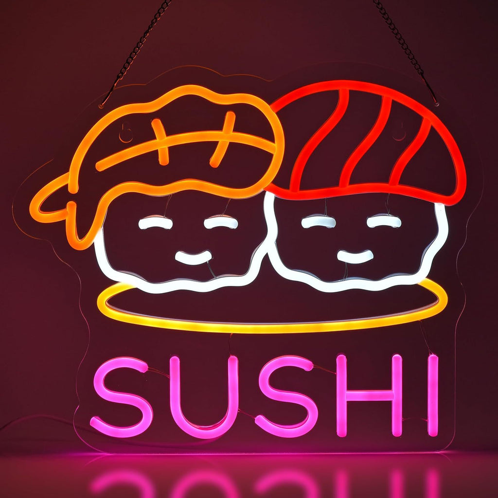 Sushi LED Neon Sign Dimmable Wall Decor Light for Kitchen Home Art Decoration