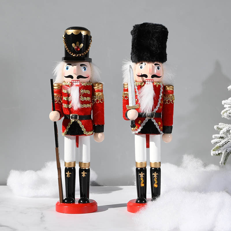 Russian Soldier Nutcracker Wooden Decoration Doll