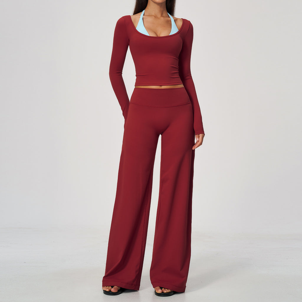 Women Colorblock Two Piece Sports Set