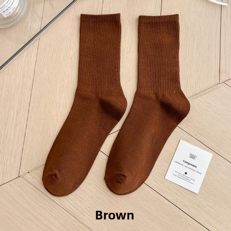 Unisex Combed Cotton Mid-Calf Socks teemdrop