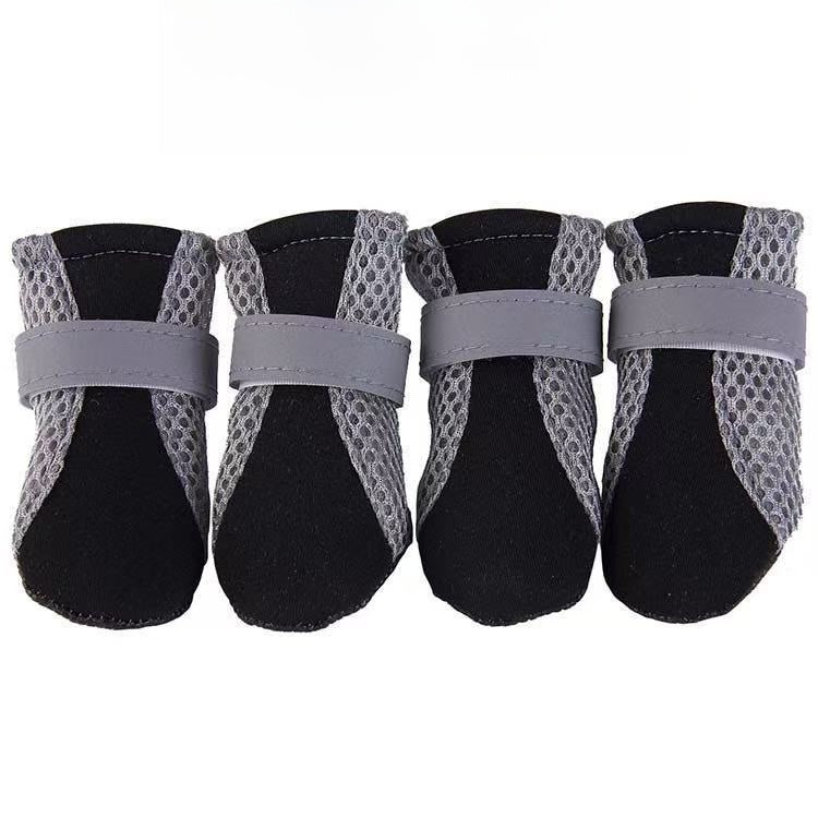 Reflective Mesh Dog Shoes with Anti-Slip Sole
