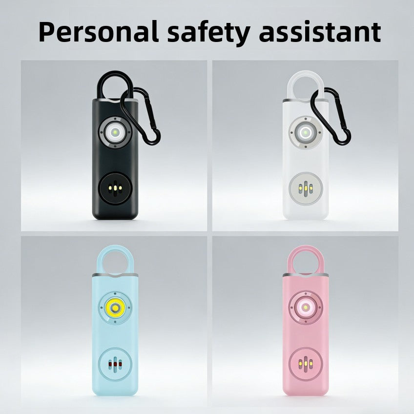 Rechargeable Personal Alarm Keychain with LED Light teemdrop