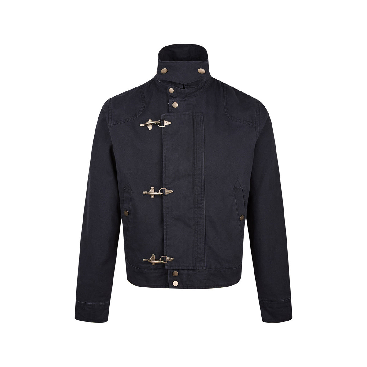 Stand Collar Cotton Canvas Workwear Jacket teemdrop