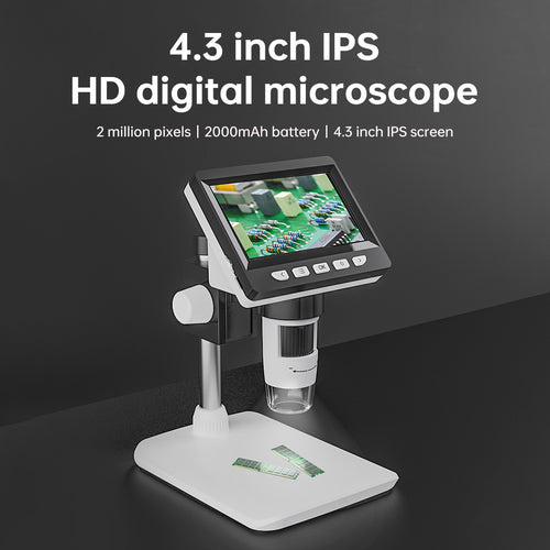 1080P 4.3 Inch Digital Microscope with Screen 1000x Magnification teemdrop