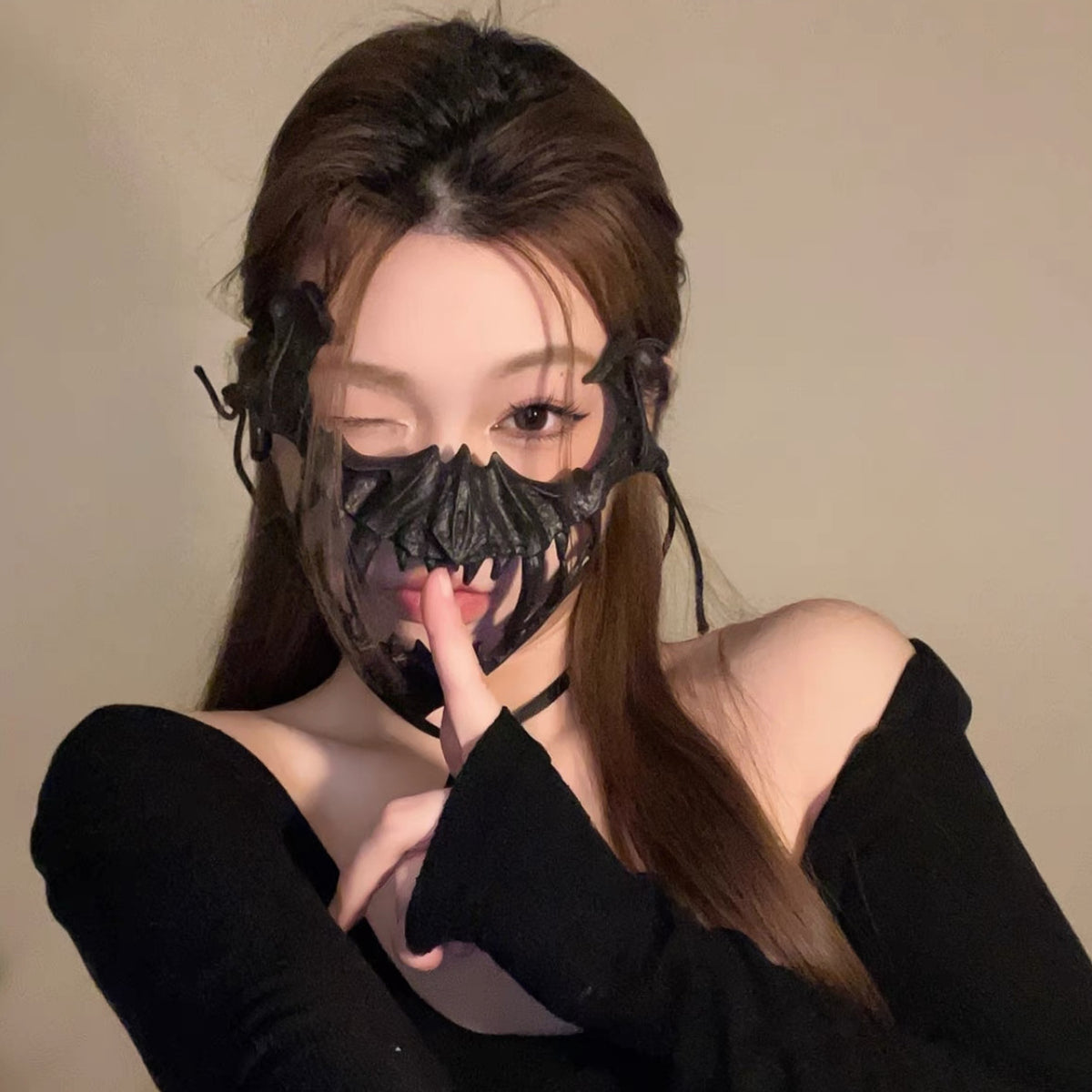 Halloween Second Dimension Half Face Mask