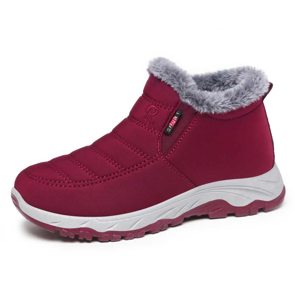 Men Winter Plus Velvet Warm Snow Boots Casual Short Booties teemdrop