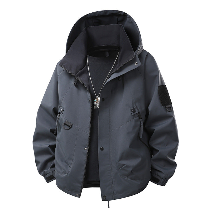 Mens Hooded Windproof Jacket