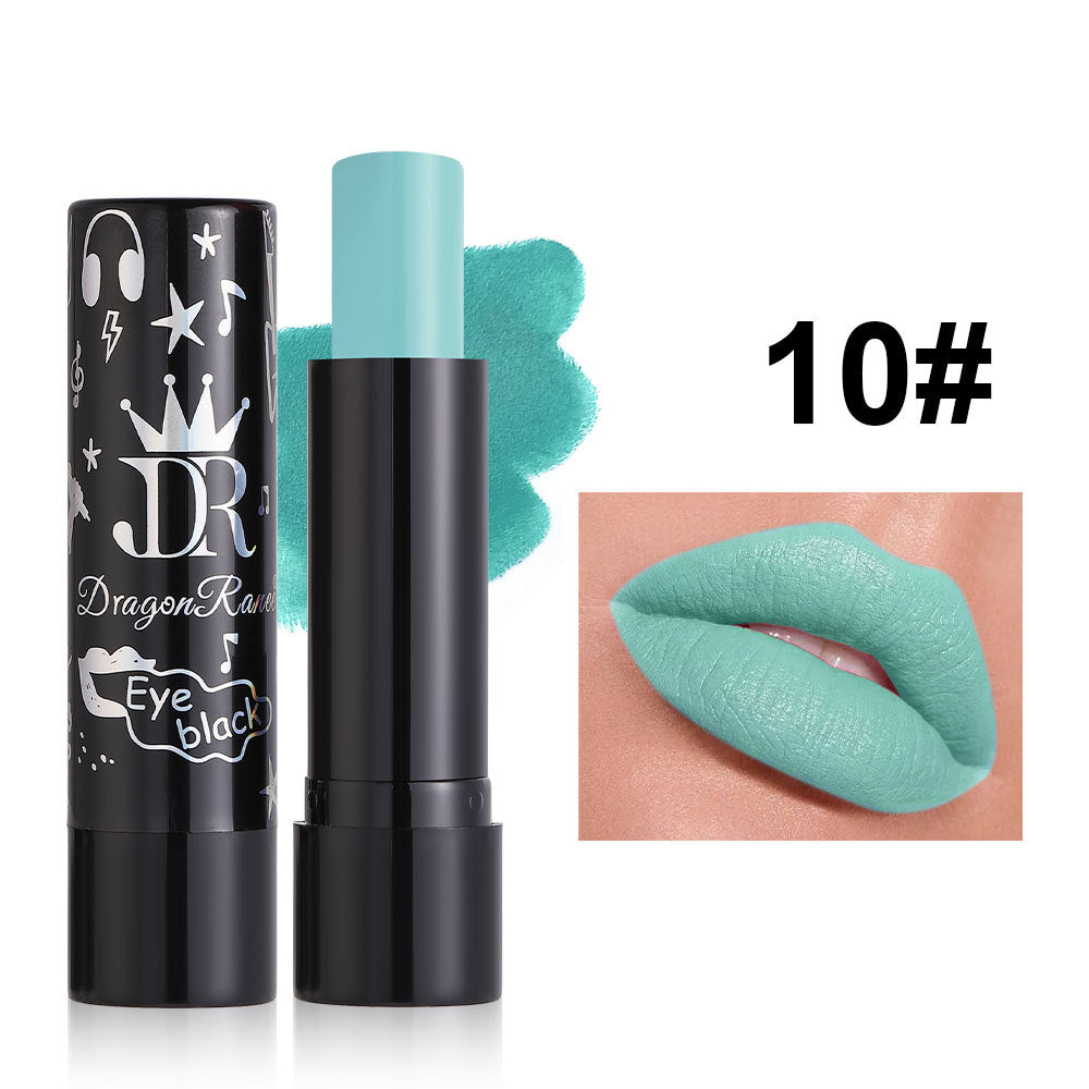 Dark purple green black lipstick face painting