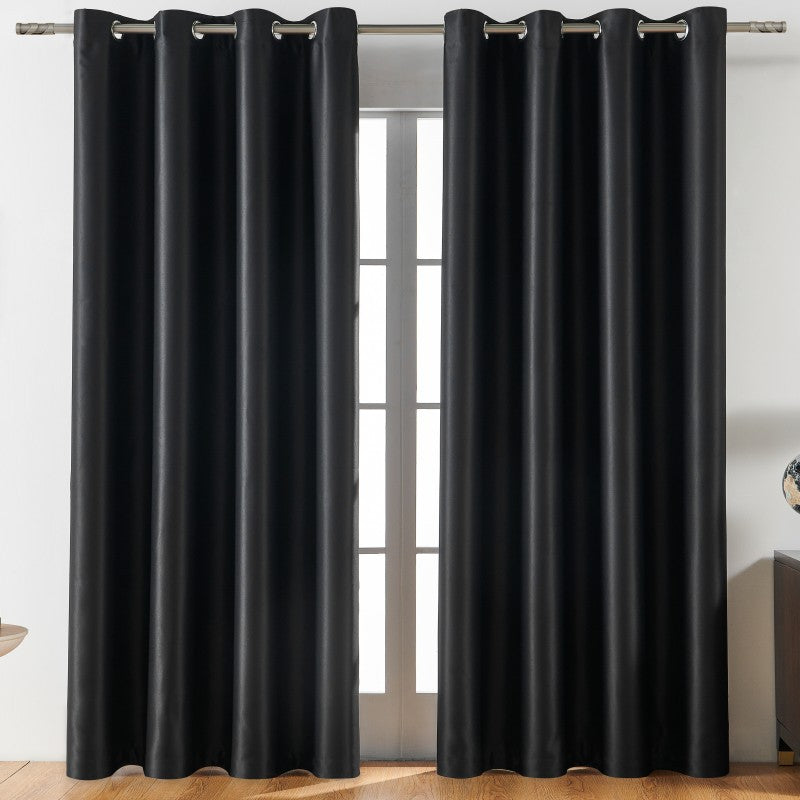 Curtain fabric in solid color with thickened design for shading and heat insulation. teemdrop