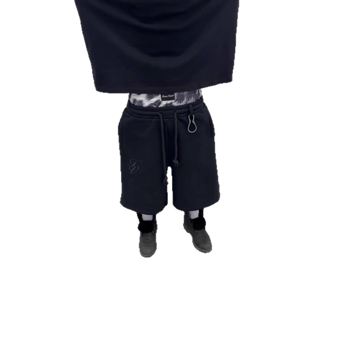 Men's Double Waistband Cropped Casual Shorts