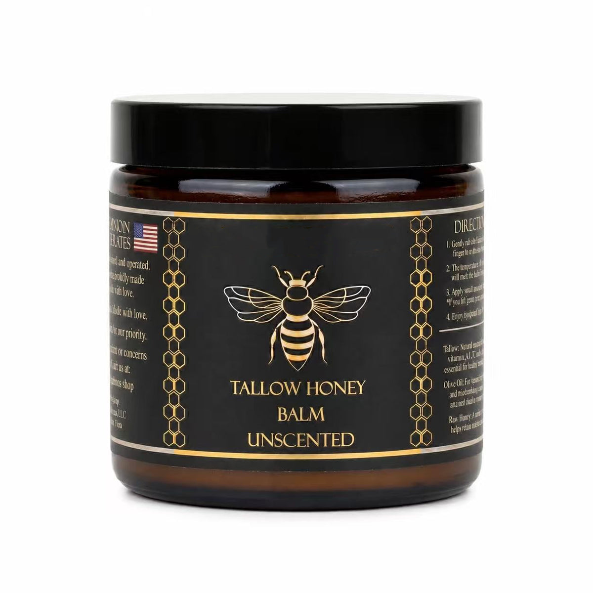 Grass-Fed Beef Tallow and Honey Moisturizing Skin Balm Cream