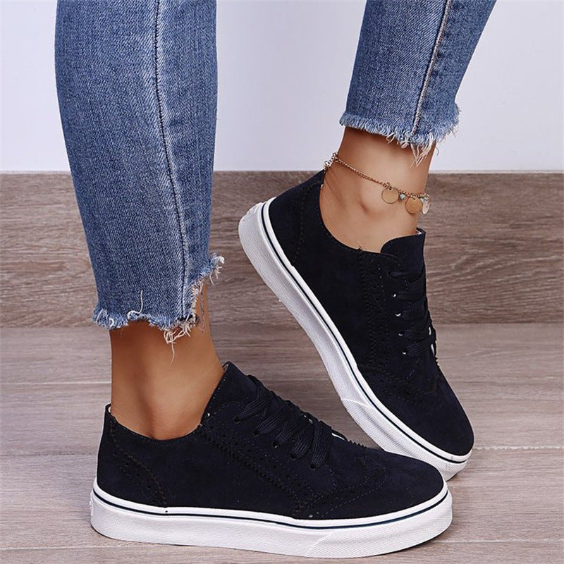 Casual Lace-Up Flat Sole Women Shoes