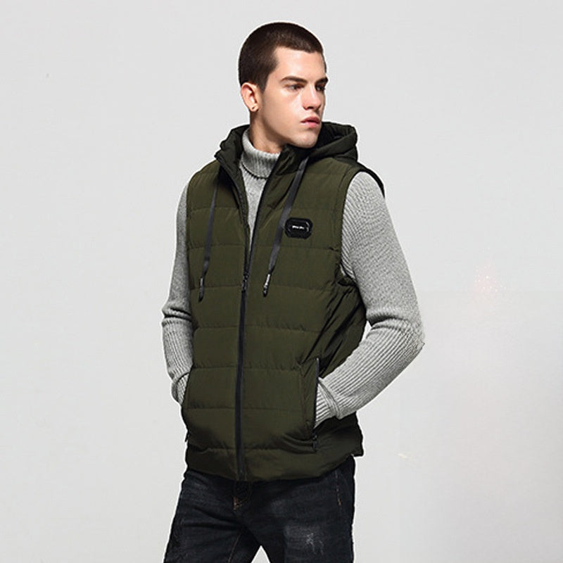 Mens Fleece-Lined Cotton Vest