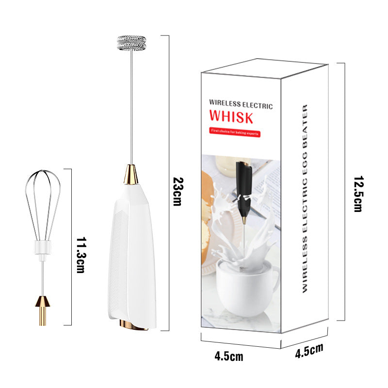 Handheld Electric Milk Frother Rechargeable Foam Maker teemdrop